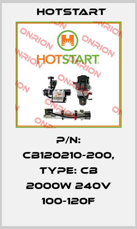 P/N: CB120210-200, Type: CB 2000W 240V 100-120F Hotstart