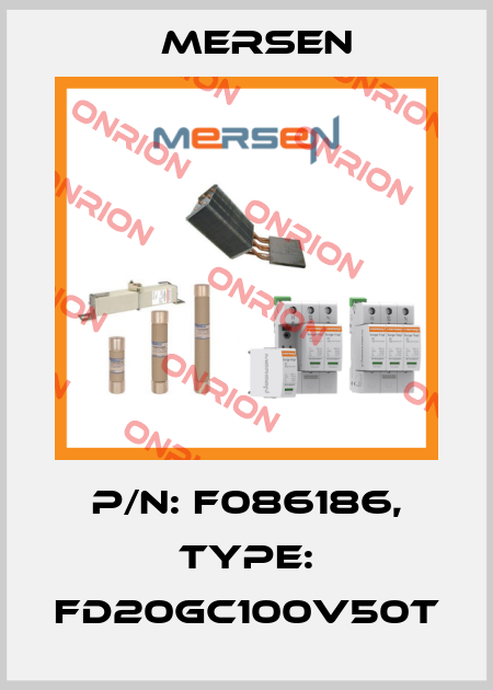 P/N: F086186, Type: FD20GC100V50T Mersen