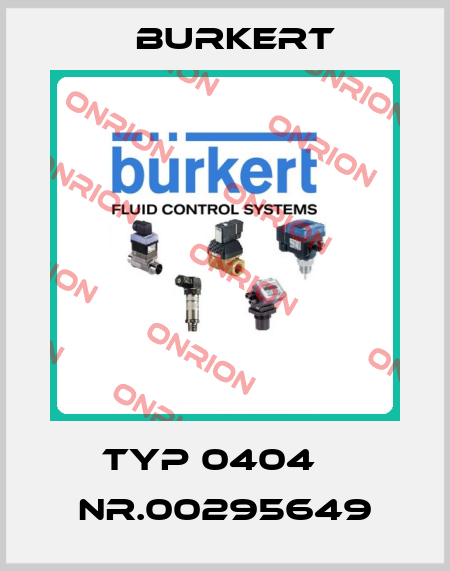 Typ 0404    Nr.00295649 Burkert