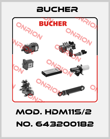 Mod. HDM11S/2  No. 643200182 Bucher