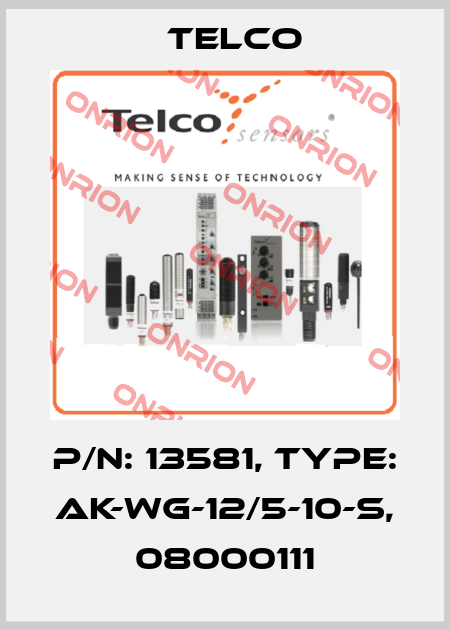 p/n: 13581, Type: AK-WG-12/5-10-S, 08000111 Telco