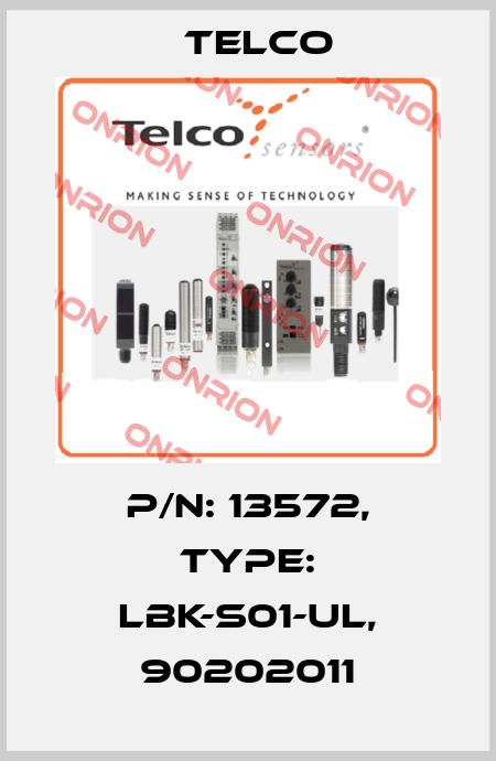 p/n: 13572, Type: LBK-S01-UL, 90202011 Telco