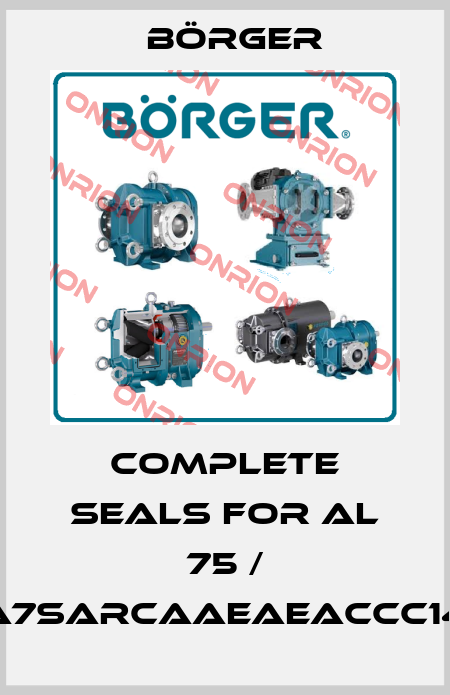 Complete seals for AL 75 / PA7SARCAAEAEACCC14Z Börger