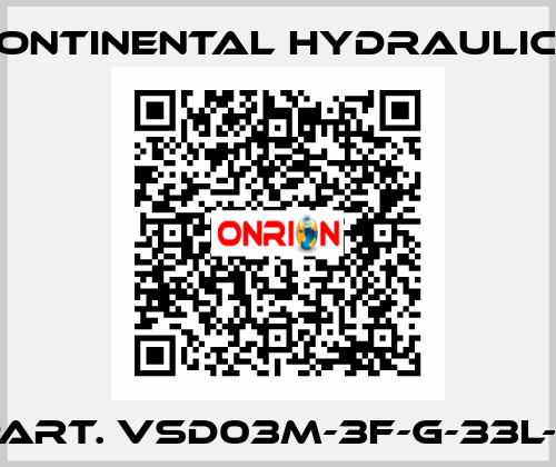 Part. VSD03M-3F-G-33L-C Continental Hydraulics