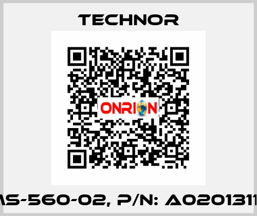 RMS-560-02, P/N: A0201311411 TECHNOR