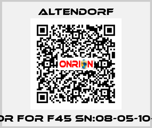visor for F45 SN:08-05-10-047 Altendorf