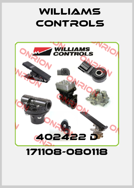 402422 D 171108-080118 Williams Controls