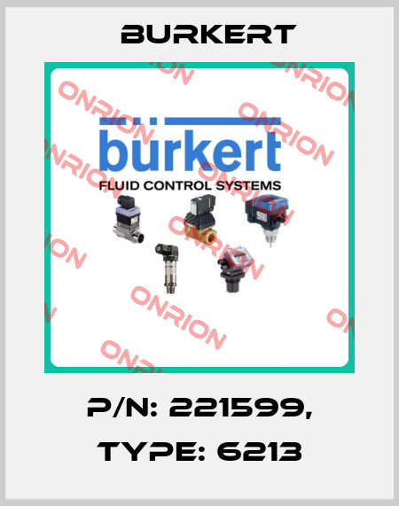 p/n: 221599, Type: 6213 Burkert