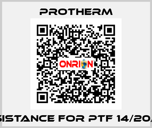 resistance for PTF 14/20/180 PROTHERM