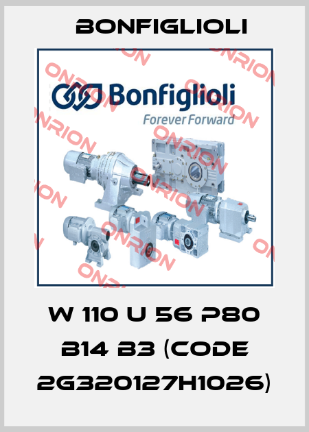 W 110 U 56 P80 B14 B3 (Code 2G320127H1026) Bonfiglioli