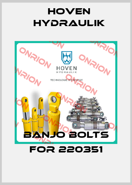 Banjo Bolts for 220351 Hoven Hydraulik