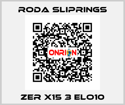 ZER X15 3 ELO10 Roda Sliprings