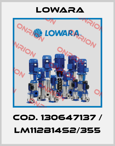 Cod. 130647137 /  LM112B14S2/355 Lowara