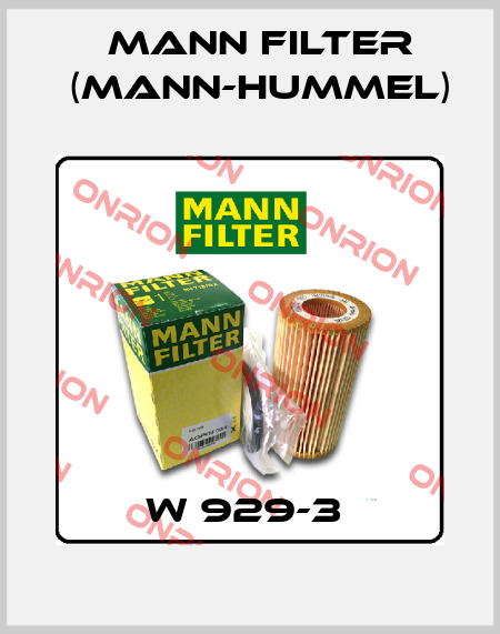 W 929-3  Mann Filter (Mann-Hummel)