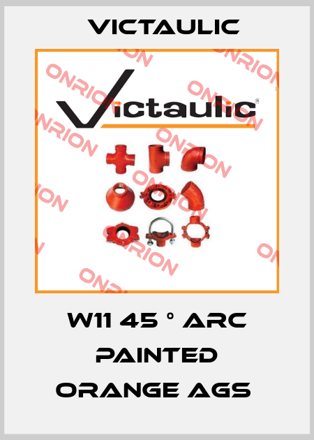 W11 45 ° ARC PAINTED ORANGE AGS  Victaulic