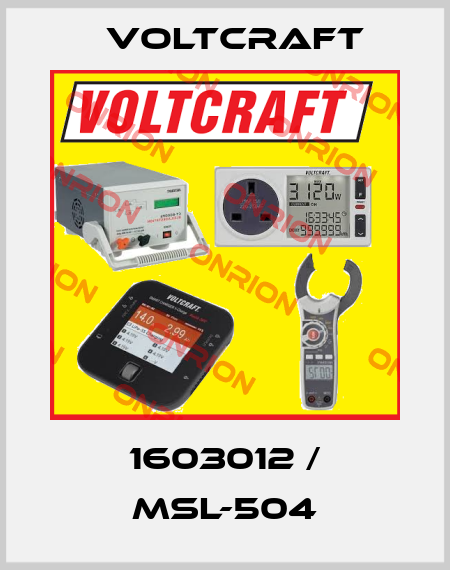 1603012 / MSL-504 Voltcraft