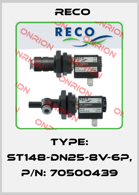 Type: ST148-DN25-8V-6P, P/N: 70500439 Reco