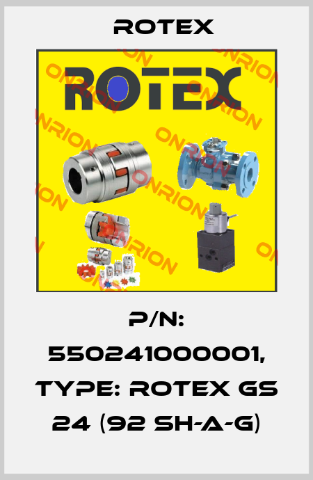 P/N: 550241000001, Type: ROTEX GS 24 (92 Sh-A-G) Rotex