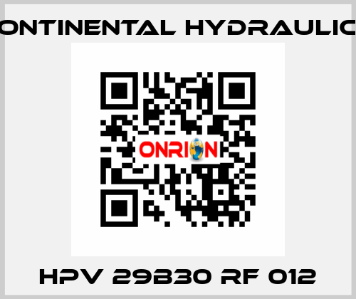 HPV 29B30 RF 012 Continental Hydraulics