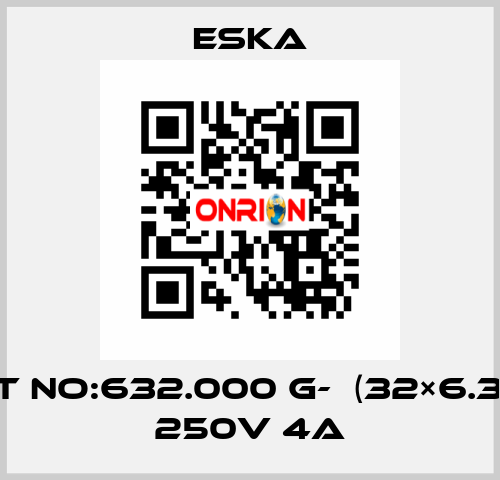 Best No:632.000 G-  (32×6.3mm) 250V 4A Eska