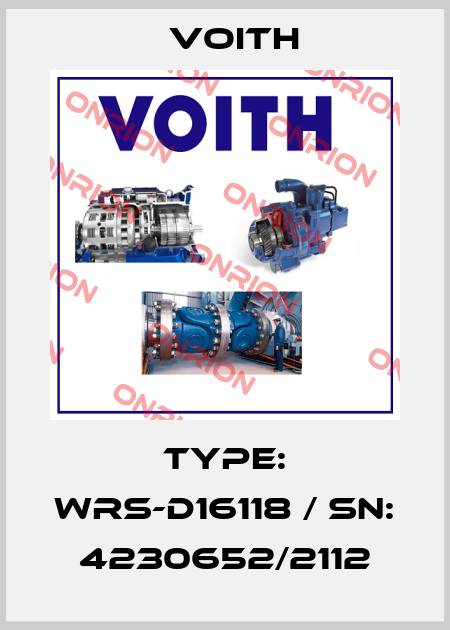 Type: WRS-D16118 / SN: 4230652/2112 Voith