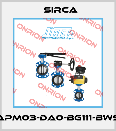 APM03-DA0-BG111-BWS Sirca