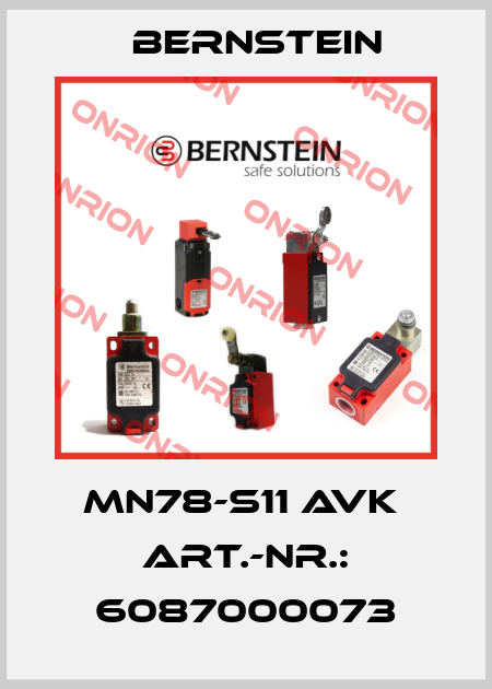 MN78-S11 AVK  Art.-Nr.: 6087000073 Bernstein