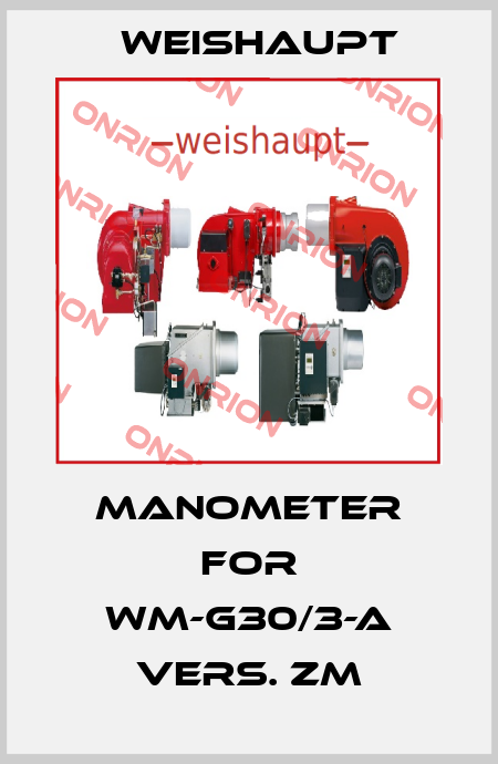 Manometer for WM-G30/3-A vers. ZM Weishaupt