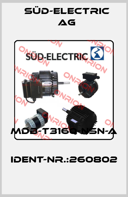MDB-T3160-NSN-A  Ident-Nr.:260802 SÜD-ELECTRIC AG