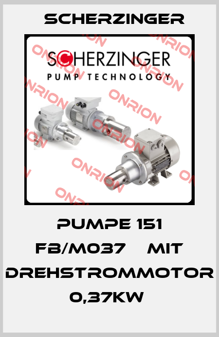 Pumpe 151 FB/M037    mit Drehstrommotor 0,37KW  Scherzinger