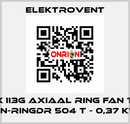 Atex II3G Axiaal ring fan type VN-Ringdr 504 T - 0,37 kW ELEKTROVENT