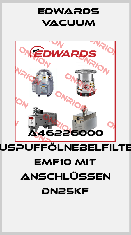 A46226000 Auspuffölnebelfilter EMF10 mit Anschlüssen DN25KF Edwards Vacuum