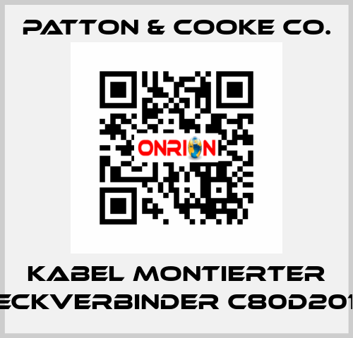 Kabel montierter Steckverbinder C80D2016x Patton & Cooke Co.