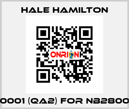HH0001 (QA2) for NB28001-3 HALE HAMILTON