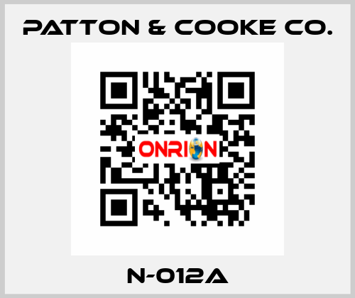 N-012A Patton & Cooke Co.