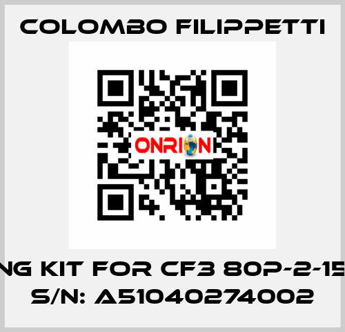 BUSHING KIT FOR CF3 80P-2-150 VX / S/N: A51040274002 Colombo Filippetti
