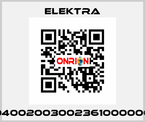 04002003002361000000 ELEKTRA