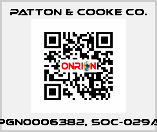 PGN0006382, SOC-029A Patton & Cooke Co.