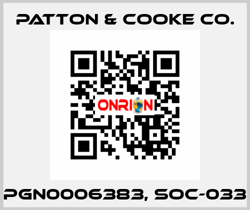 PGN0006383, SOC-033 Patton & Cooke Co.