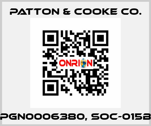 PGN0006380, SOC-015B Patton & Cooke Co.