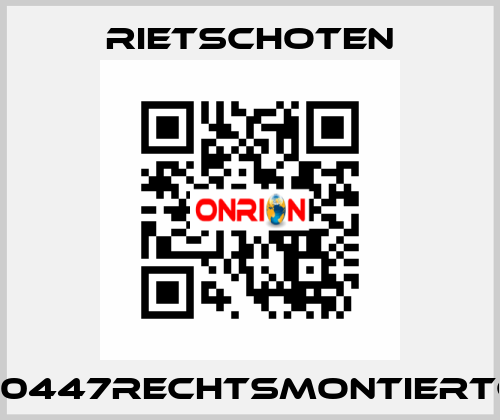300/45910447RECHTSMONTIERTGMRSP/T RIETSCHOTEN