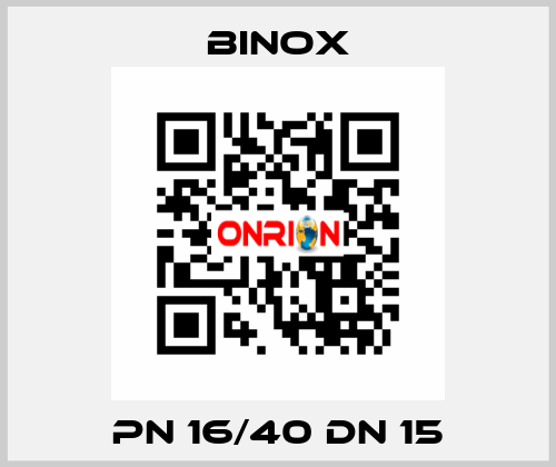 PN 16/40 DN 15 Binox