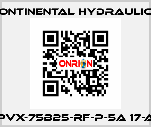 PVX-75B25-RF-P-5A 17-A Continental Hydraulics