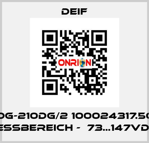 TDG-210DG/2 100024317.50 ( Messbereich -  73...147VDC)  Deif