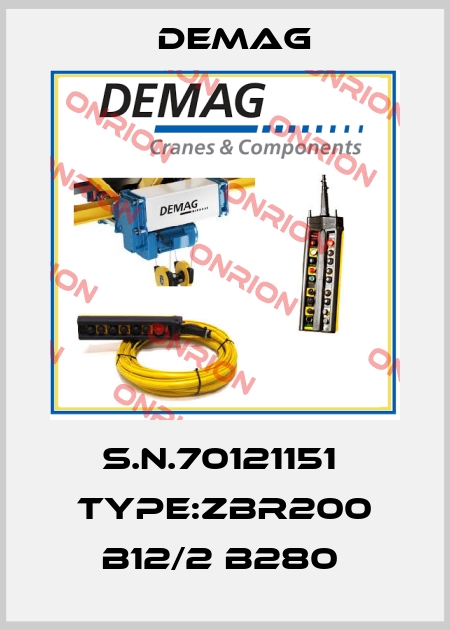 S.n.70121151  Type:ZBR200 B12/2 B280  Demag