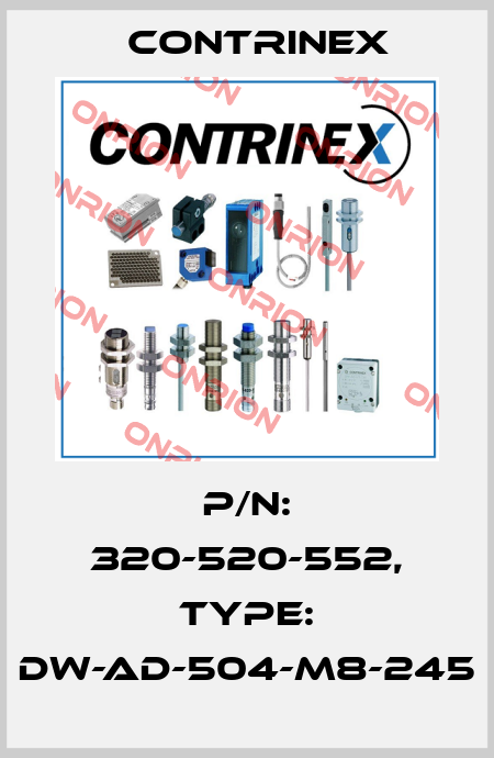 p/n: 320-520-552, Type: DW-AD-504-M8-245 Contrinex