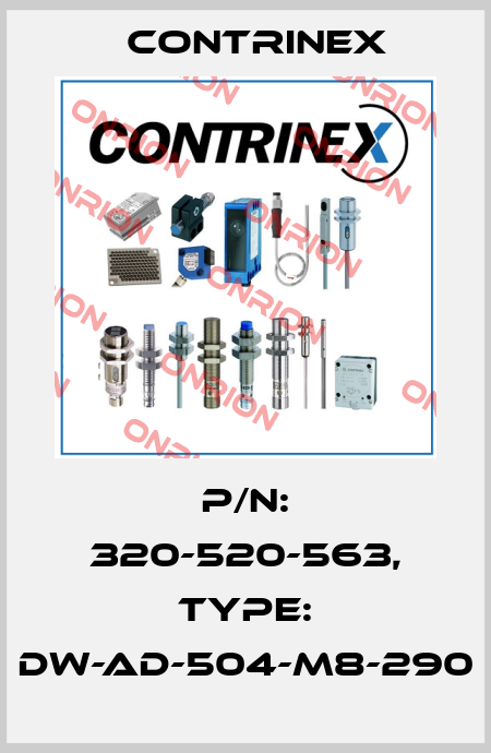 p/n: 320-520-563, Type: DW-AD-504-M8-290 Contrinex