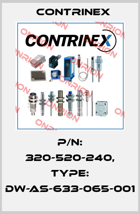 p/n: 320-520-240, Type: DW-AS-633-065-001 Contrinex