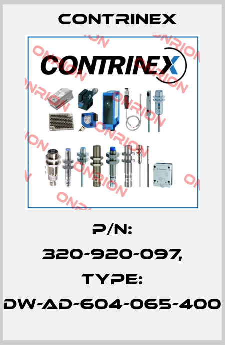 p/n: 320-920-097, Type: DW-AD-604-065-400 Contrinex
