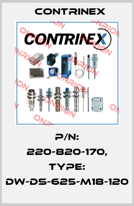p/n: 220-820-170, Type: DW-DS-625-M18-120 Contrinex